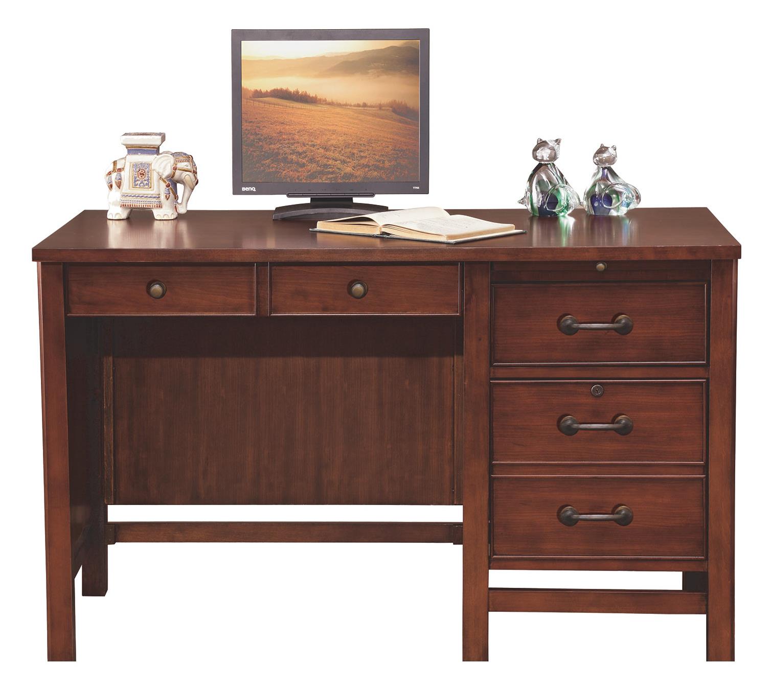 Winners Only Willow Creek Single Pedestal Desk with Locking Drawer